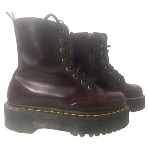 Dr. Martens v Jadon II Women's Dark Cherry Vegan Boots Size 5USM 6USL